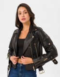Ruby Biker Leather Jacket - image 3 of 6 in carousel